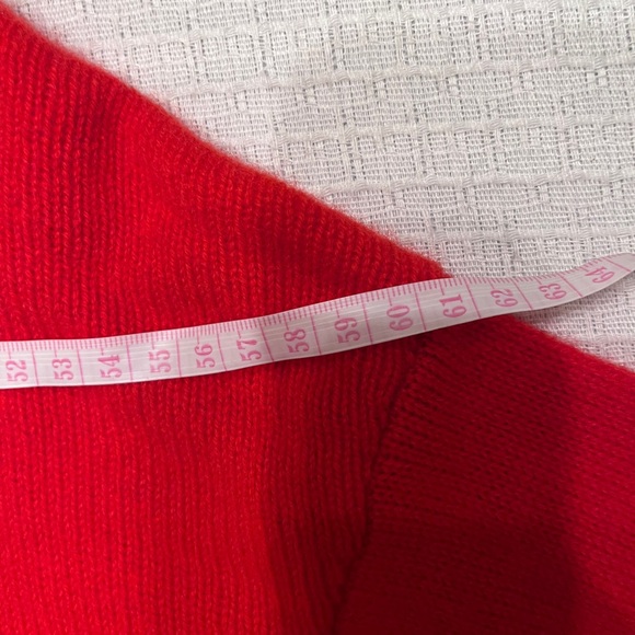 H byHalston merino cashmere blended wool sweater small cherry red super soft - Picture 4 of 5